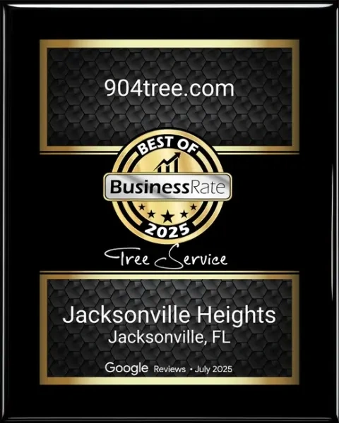 BusinessRate Best of 2025 Tree Service award — 904Tree.com, Jacksonville FL